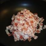 Bacon i små bitar