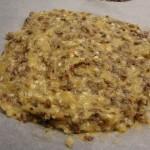 Närbild knäckebrödsmet