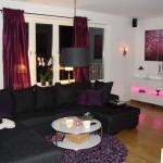 Vy från kök till vardagsrummet