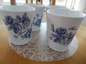 Decoupage bricka och krukor bild 7
